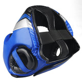 Casque de boxe couleur bleu, vue de dessus
