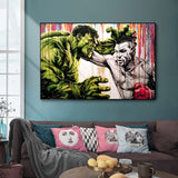 Tableau boxe Mike Tyson contre Hulk