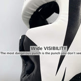 Casque boxe protection intégrale, ouverture large au niveau des yeux