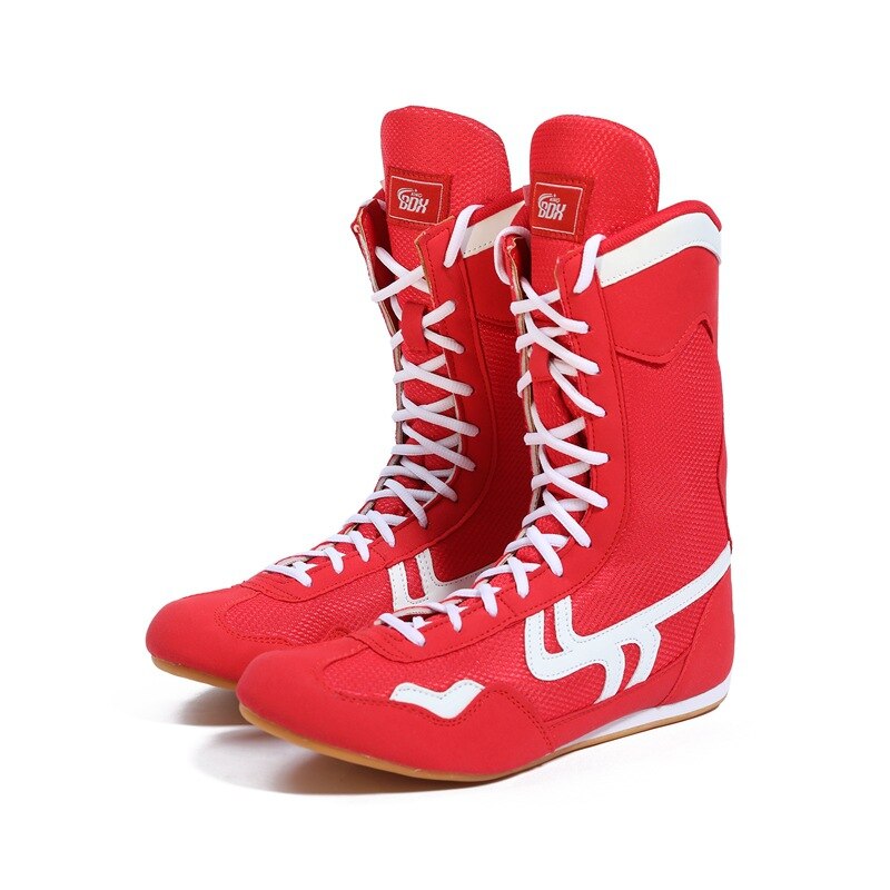 Chaussures de boxe anglaise (mi haute, rouge)