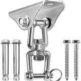 support fixation plafond sac de frappe, double crochets, rotation 360 degrés, avec goupille