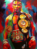 Tableau boxe Mike Tyson, peinture artistique du Kid Dynamite