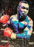 Tableau boxe IRON MIKE TYSON, peinture artistique