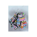 Tableau boxe gants de boxe suspendus colorés vierge