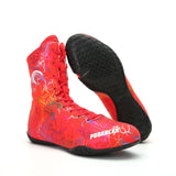 Chaussures de boxe anglaise mi haute (rouge)