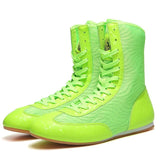 Chaussures de boxe anglaise, semi montante, et fluorescentes (la paire)