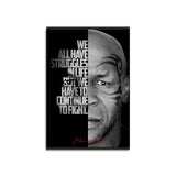 Tableau boxe Mike Tyson VISAGE vierge