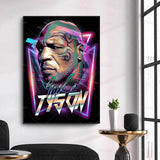 Tableau boxe Mike Tyson Spirit affiché dans salon