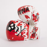Gants de boxe, avec tête de mort imprimée sur le gant