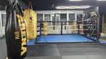 Magnifique ring de boxe autoportant couleur noir et or