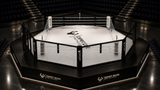 Cage MMA hybride et ring de boxe podium 100 cm et éclairage LED
