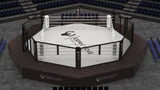 Cage MMA hybride Esprit Boxe structure acier et panneaux grillagés