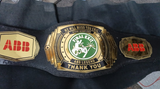 Magnifique ceinture personnalisée pour hommage à un boxeur a la retraite