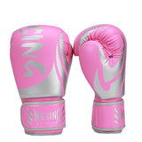 Gants de boxe de compétition rose, cuir PU