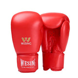 Gants de boxe de compétition rouge, cuir PU