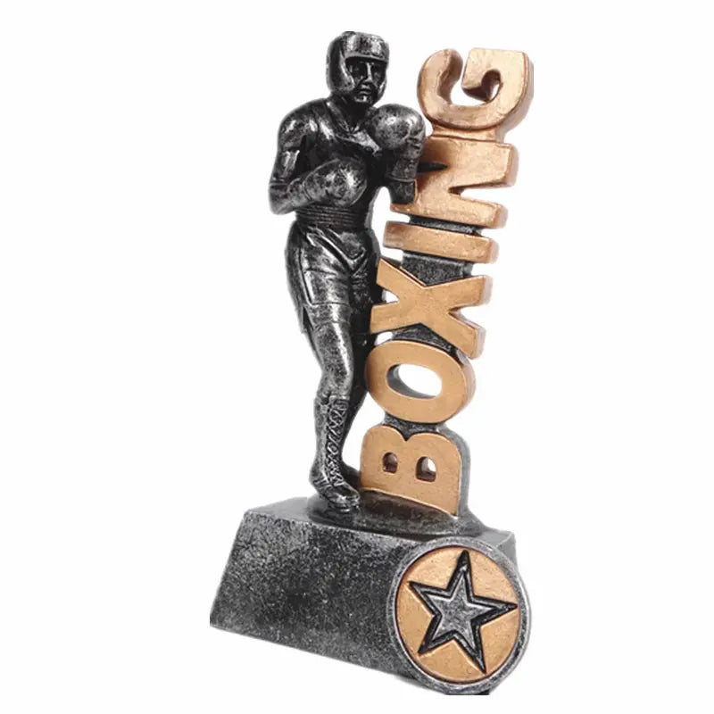 Boxing Stachu Box Statue boxeur BOXING : trophée de boxe bicolore & Esprit-Boxe.com