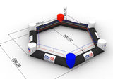 Hexagone gonflable personnalisé, cordes bleu / blanc / rouge