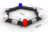 Hexagone gonflable personnalisé, cordes bleu / blanc / rouge