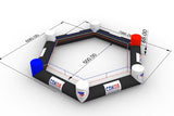 Hexagone gonflable personnalisé, cordes bleu / blanc / rouge