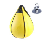 Poire de vitesse boxe coloris jaune avec sa rotule de fixation chromée