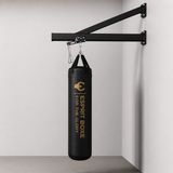 Potence murale pro réglable à rail coulissant pour sac de frappe, acier thermolaqué noir