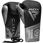 Gants de boxe RDX (Pro Fight, Lacets, Silver)