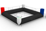 Ring de boxe gonflable - vue en 3 dimensions