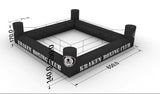 Ring de boxe gonflable full black personnalisé pour Kraken Boxing Club
