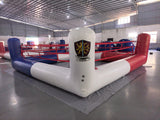 Ring de boxe gonflable tricolore