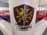 Ring de boxe gonflable personnalisé couleur bleu blanc rouge - impression logo club HD