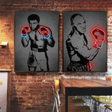 Tableau Mike Tyson (effet néon)