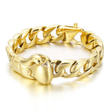 Bracelet gant de boxe or, gourmette en acier inoxydable