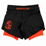 Short personnalisé pour la Team Martial Heart. Short avec sous short