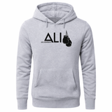 Sweat boxe Mohamed Ali de couleur gris clair
