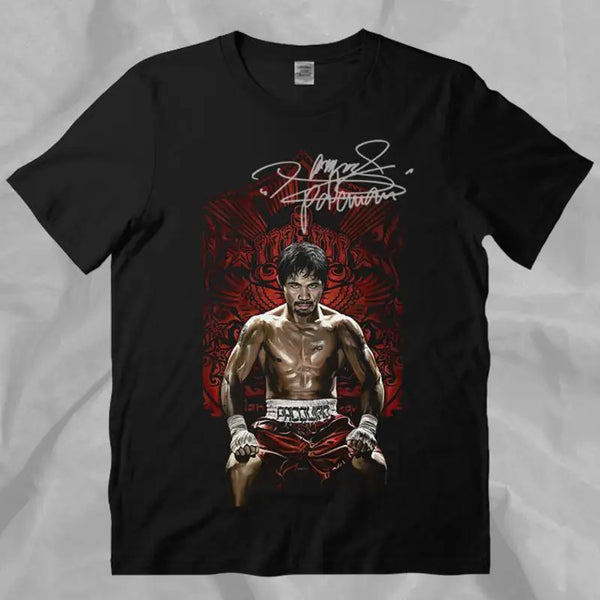 T-shirt Homme Boxe Oscar De La Hoya Vs Manny Pacquiao - Noir Taille S - Neuf Sans étiquettes