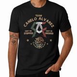 T-shirt Team Canelo Alvarez Can't Be Stopped, monogramme CA au drapeau mexicain et aigle du blason