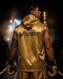 Veste d'entrée de ring Esprit Boxe. Couleur doré. Face arrière.