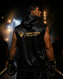 Veste d'entrée de ring Esprit Boxe. Couleur noir. Face arrière.