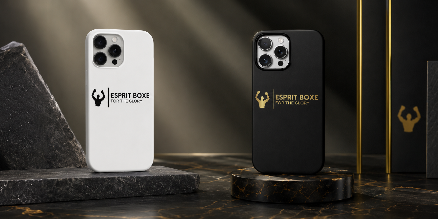 Coques téléphone boxe Esprit Boxe pour iPhone et Samsung : champions, marques et motifs de sports de combat