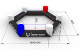 Ring gonflable hexagonal esprit boxe