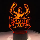 Lampe LED boxe Esprit Boxe lumière orange