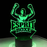 Lampe LED boxe Esprit Boxe lumière verte