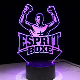 Lampe LED boxe Esprit Boxe lumière violette