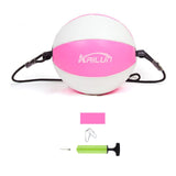 Ballon double élastique de boxe rond rose, diamètre 20 cm, cuir PU