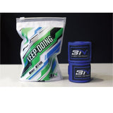 Set de 2 bandages de boxe premium avec pochette, coloris bleu