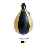 Poire de vitesse boxe coloris noir et or, panneaux contrastés