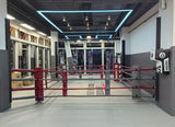Ring coulissant dans club de boxe