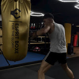 Sac de frappe personnalisé doré pour boxeur pro