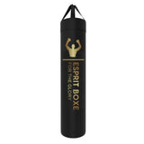 Sac de frappe Esprit Boxe noir et or, cuir PU microfibres premium