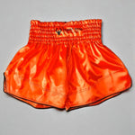 Short esprit boxe de couleur orange